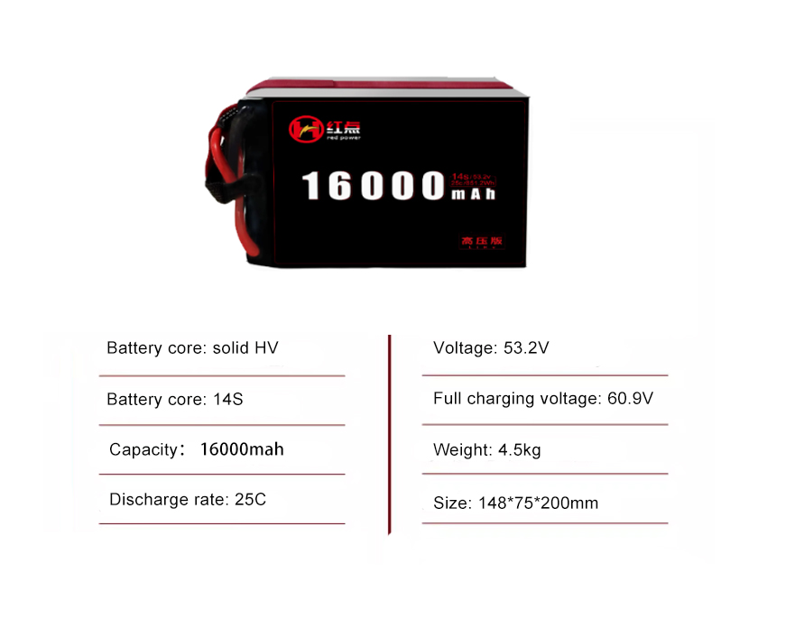 14S 16000mah Li-HV battery